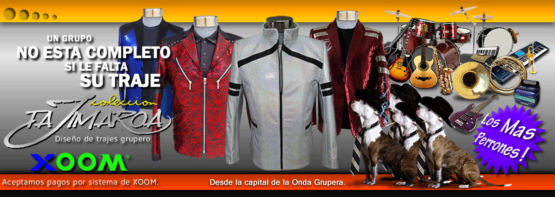 Diseos de vestuarios y trajes gruperos, bien perrones bordados con brillantes, Ramon Ayala, Huracanes del Norte, grupo Duelo, el Poder del Norte, Liberacion, diseador te hago tu traje, sastre sastres monterrey diseo de traje vestuario, grupo norteo, duranguense, duranguenses, valentin elizalde, vicente fernandez, norteos, tigres del norte, camisas, adornos, sacos, saco, camisa, vestido, vestidos, vestimenta, mariachi.